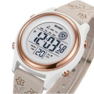 Женские часы Skmei Game Beige Flower, 2 ремешка