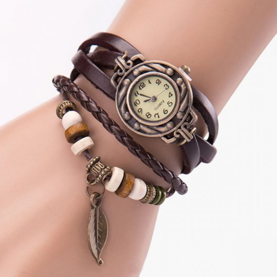 Женские часы CL Owl Brown - фото №1
