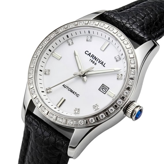 Жіночі годинники Carnival Luiza White Leather, 2 ремінці - фото №1