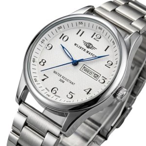Чоловічі годинники Hemsut Standart Silver Metal, 2 ремінці