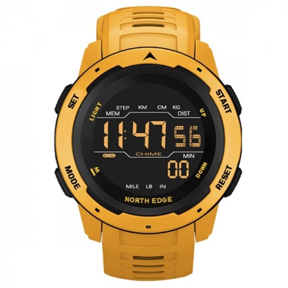 Мужские часы North Edge MARS Pro Yellow 5BAR - фото №1