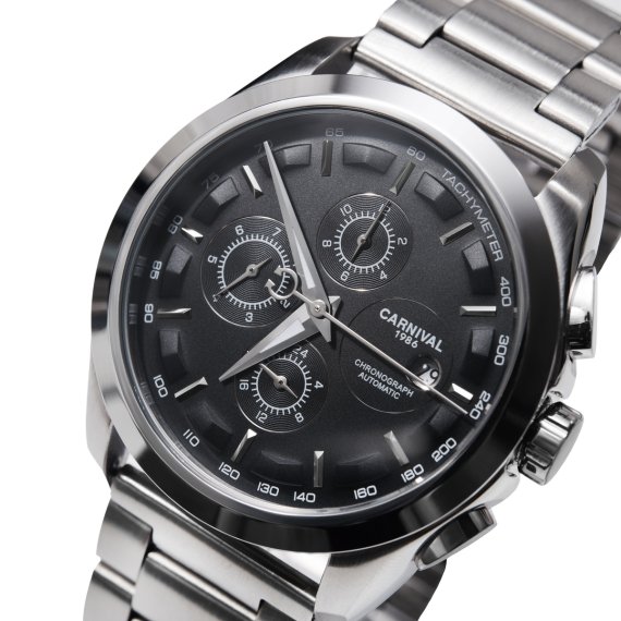 Чоловічі годинники Carnival Genius Prime Silver, 2 ремінці - фото №1