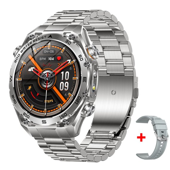 Смарт часы Smart Flash Steel Silver, 2 ремешка - фото №1