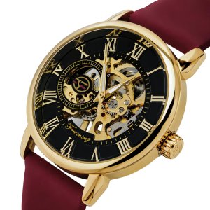 Женские часы Forsining Rich Ruby Red, 2 ремешка