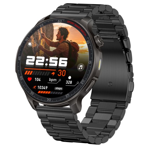 Смарт часы Smart Colorado Steel Black, 2 ремешка - фото №1