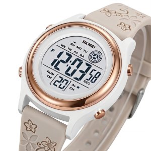 Дитячі годинники Skmei Game Beige Flower, 2 ремінці