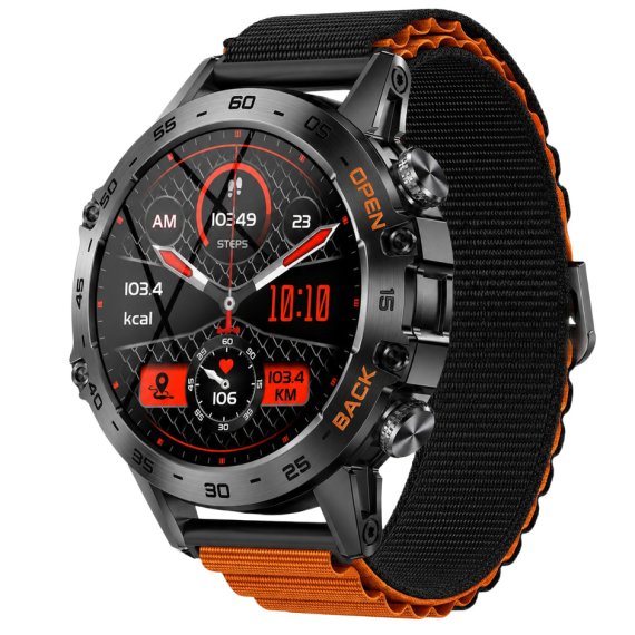 Смарт часы Smart Delta K52 Orange Black, 3 ремешка - фото №1