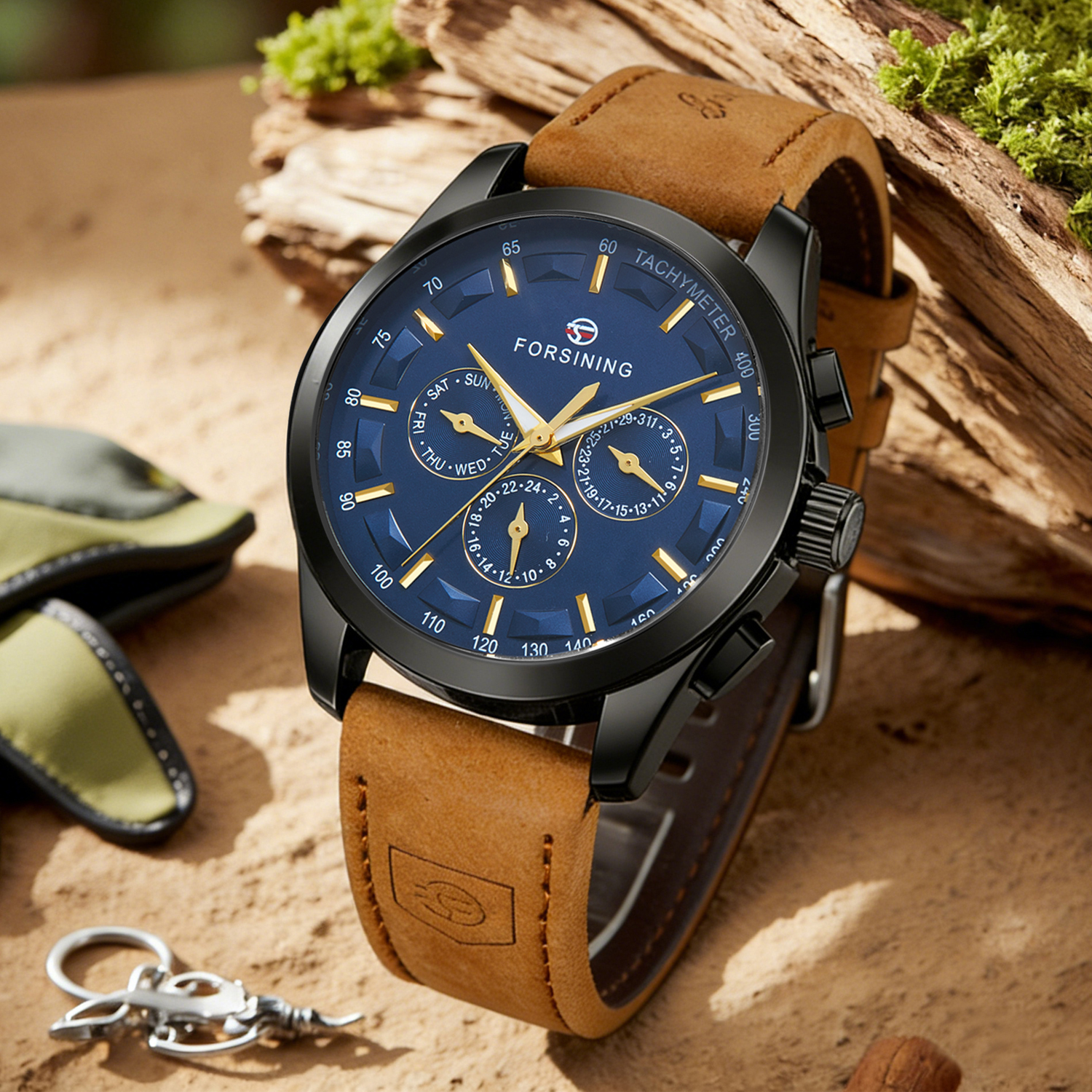 Forsining Walker Limited Blue & Black, 2 ремінці — фото 4