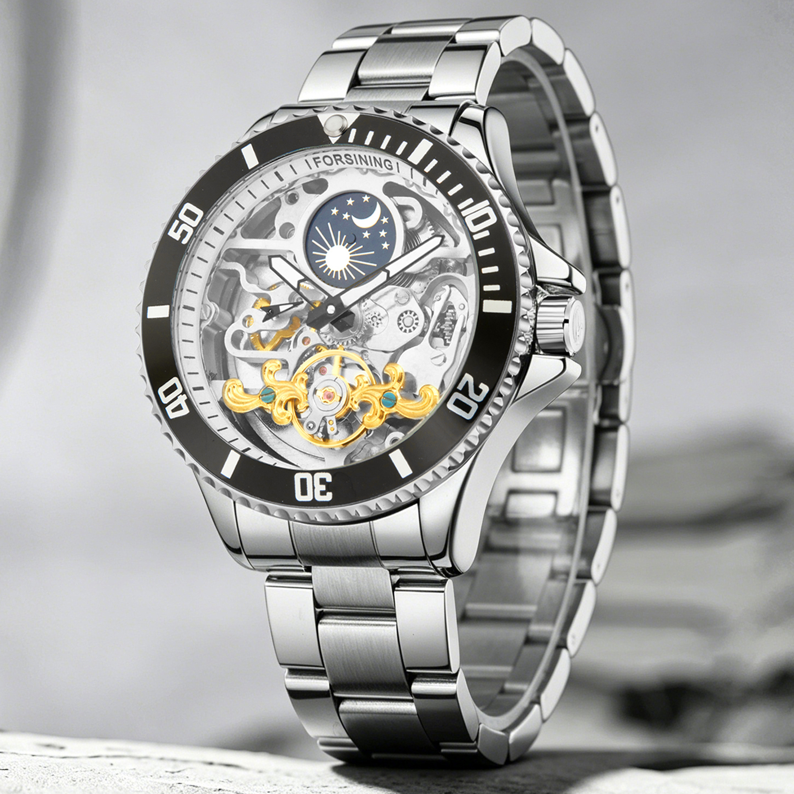 Мужские механические часы Forsining Orion