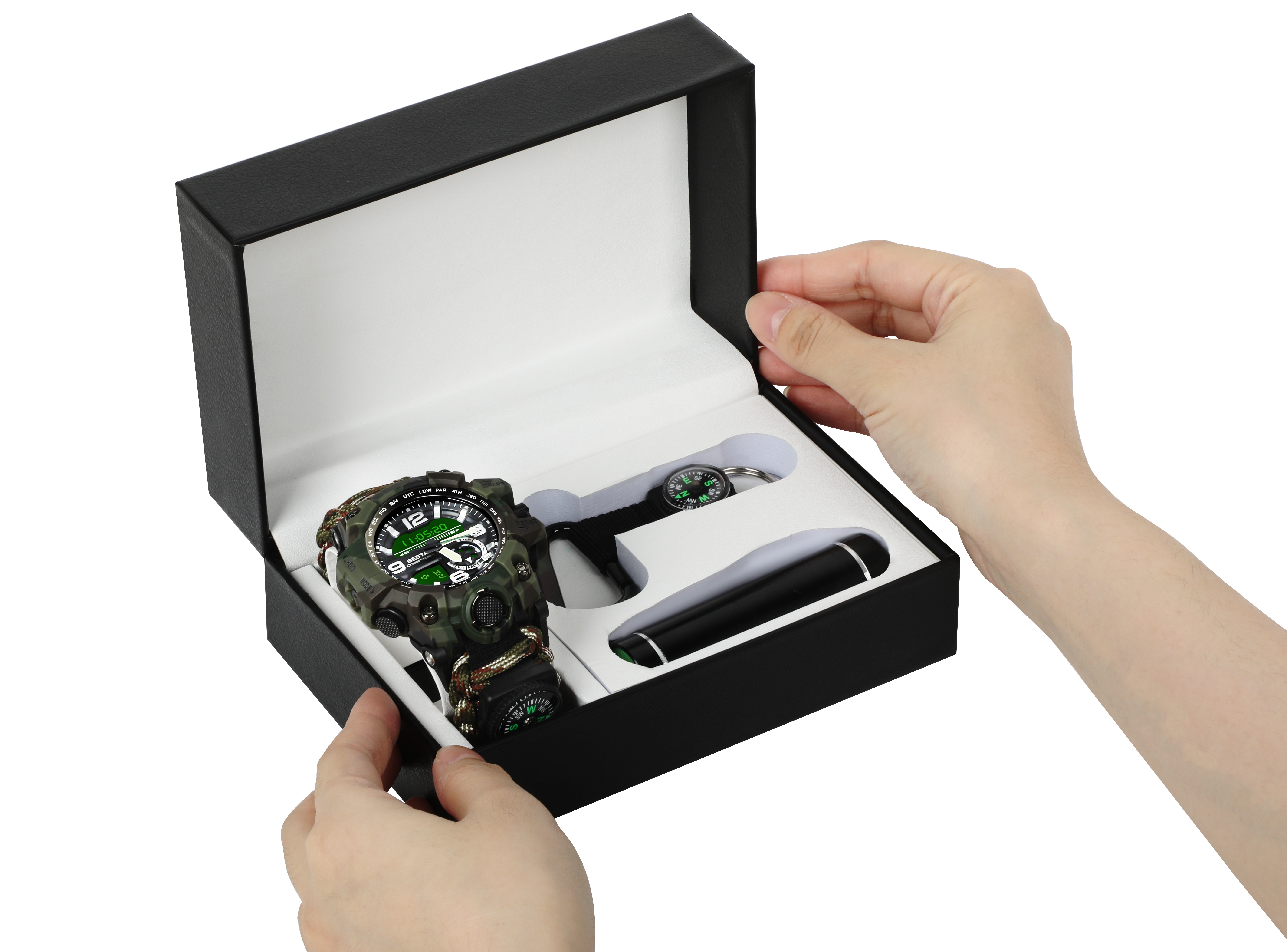 Besta Box Military Light подарунковий набір, з компасом — фото 3