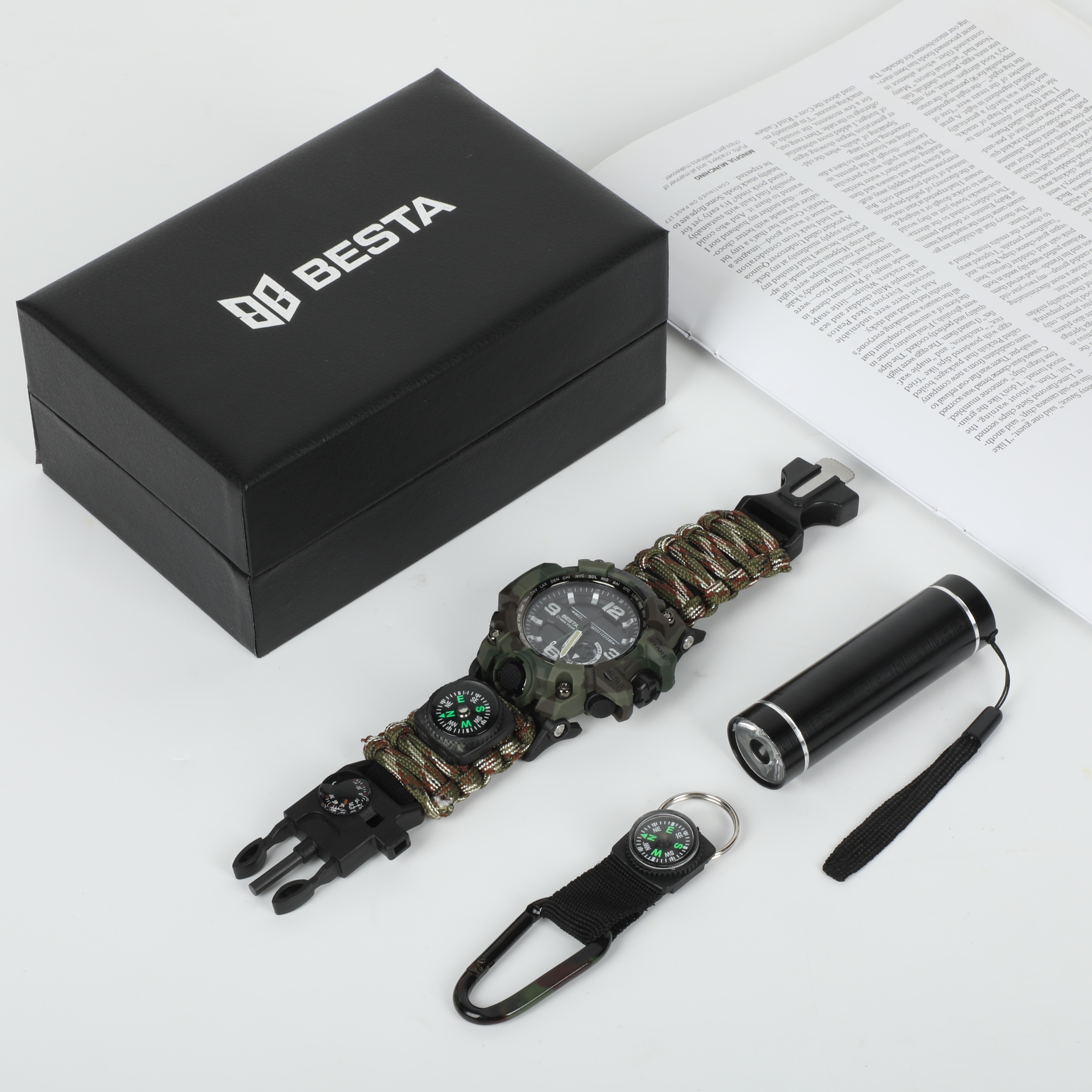 Besta Box Military Light подарунковий набір, з компасом — фото 4