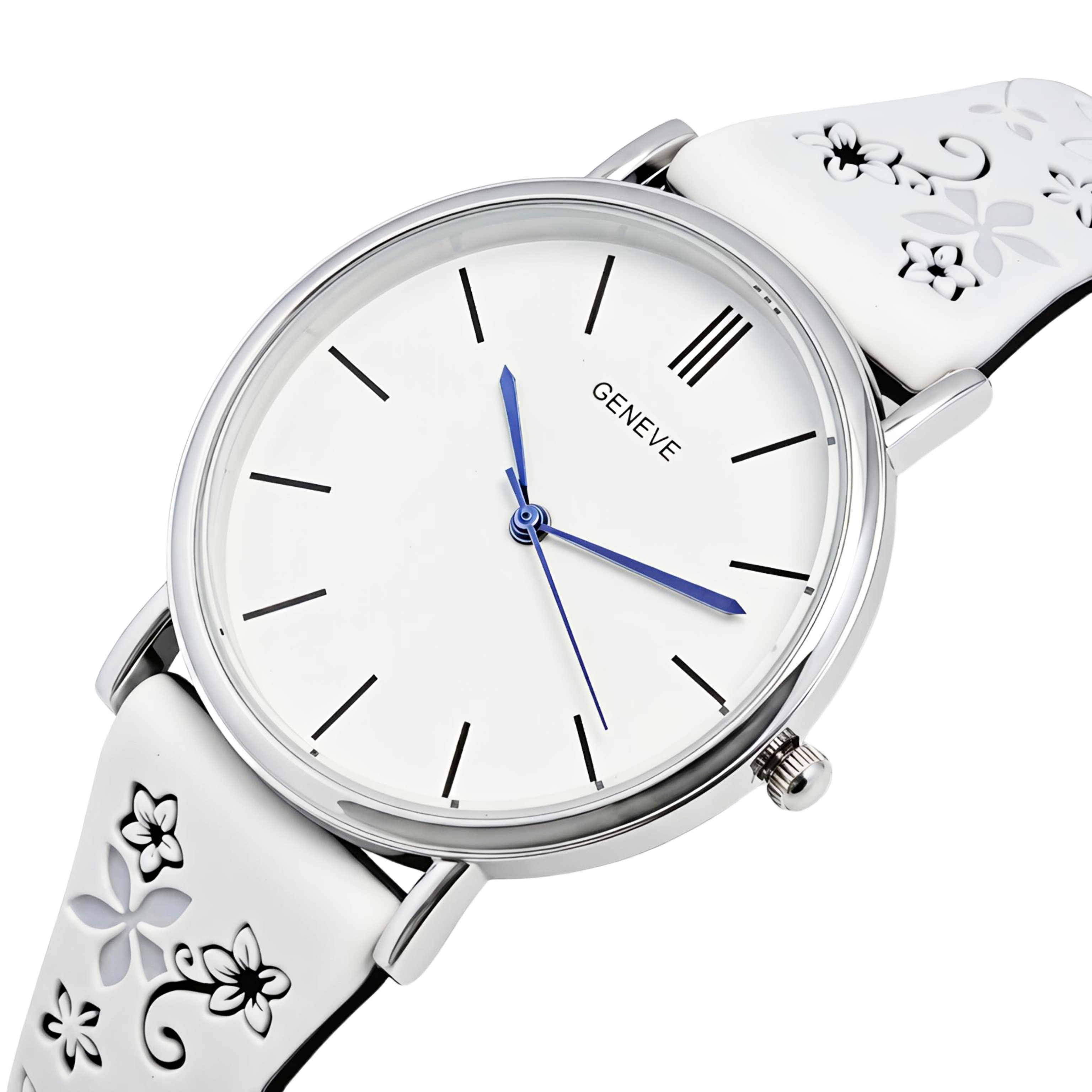 Geneva Steel Silver Miss Flower, 2 ремінці — фото 2