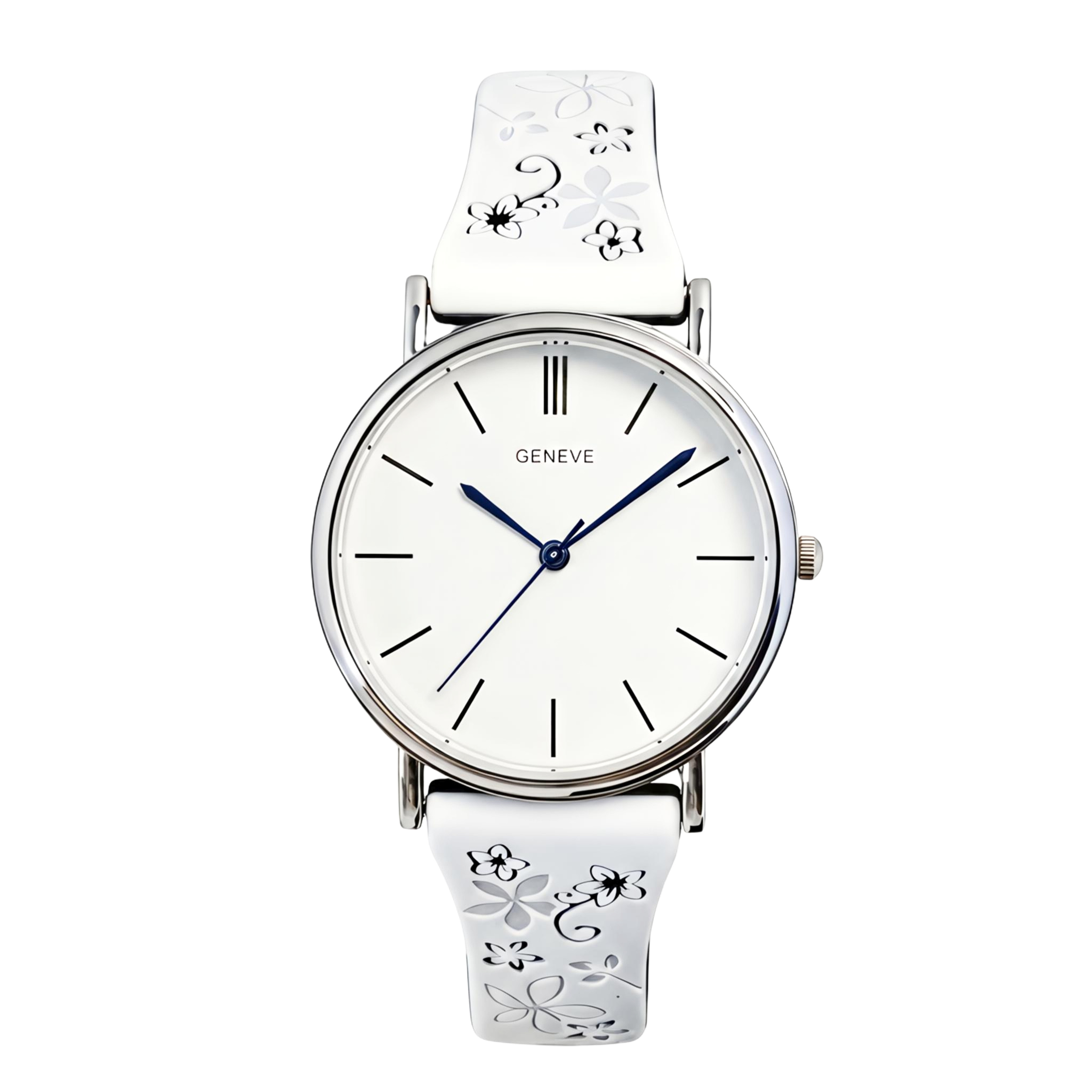 Geneva Steel Silver Miss Flower, 2 ремінці — фото 3