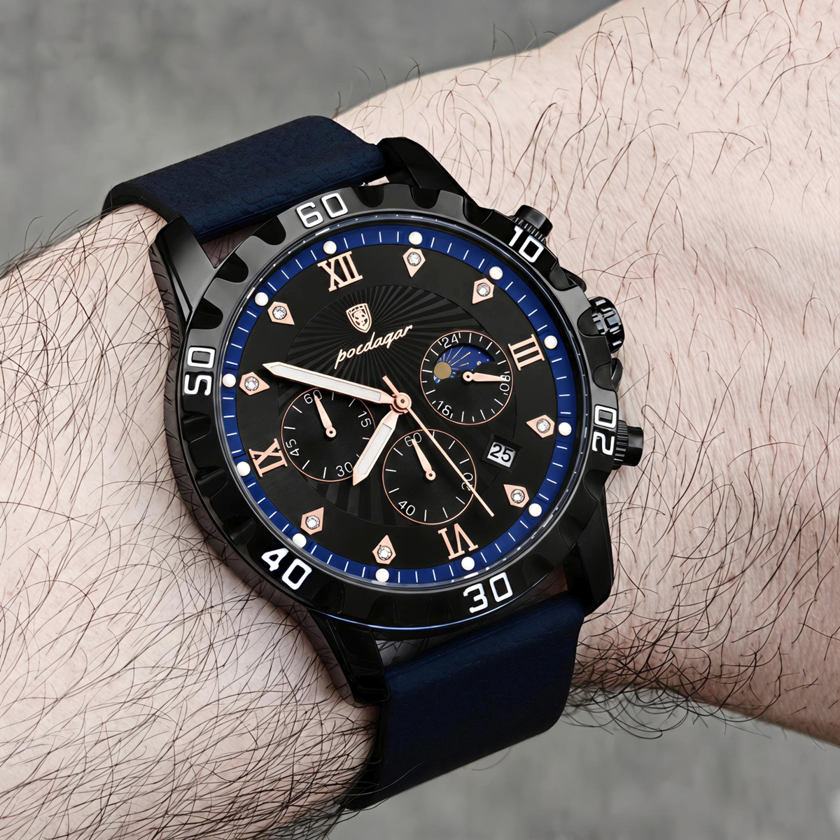 Poedagar Extra Prestige Black, 2 ремінці — фото 7