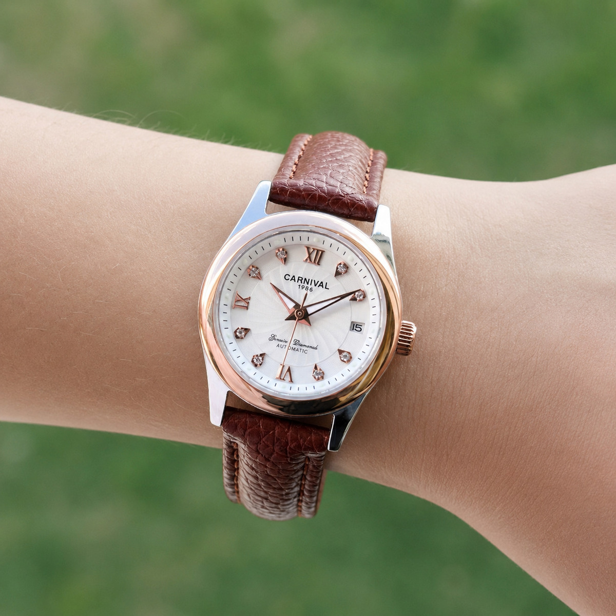 Carnival White Leather Classic, 2 ремінці — фото 7
