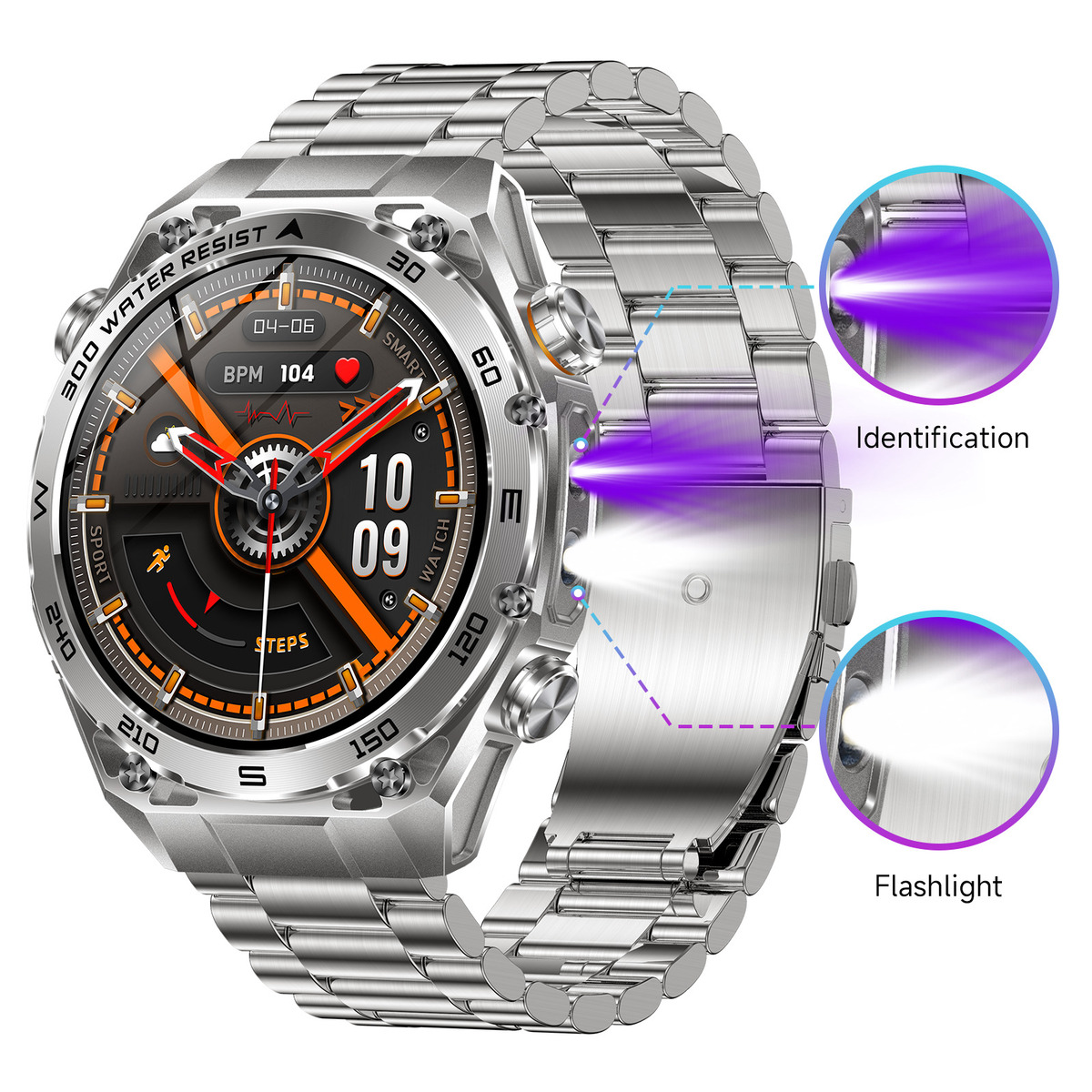 Smart Flash Rubber Silver, 2 ремінці — фото 2