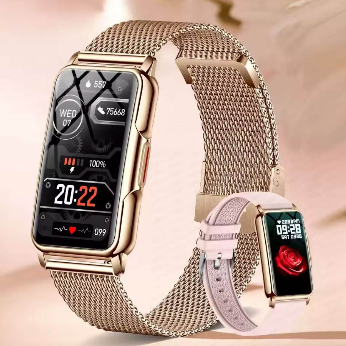 Smart Mioband Nano+ Gold, 2 ремінці — фото 2