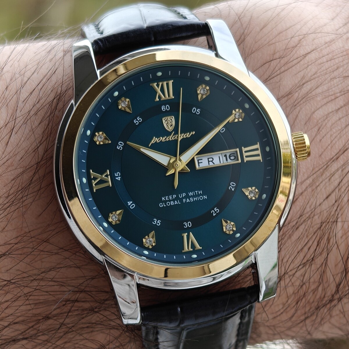 Poedagar Unique Men Leather Deluxe, 2 ремінці — фото 8