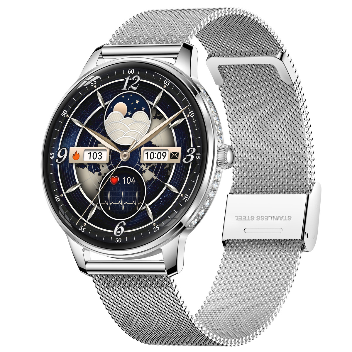 Smart Brilliant Slim Silver Rubber, 2 ремінці — фото 2