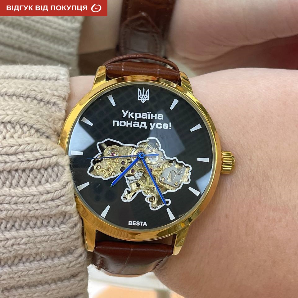 Besta Skeleton Gold Black Dial — фото 6