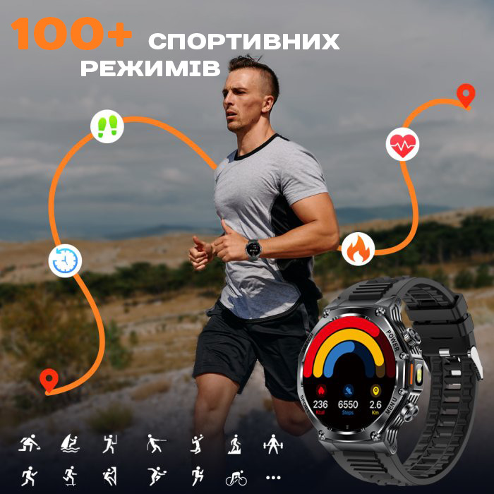 Smart Surf X Pro Black Steel, 2 ремінці — фото 7