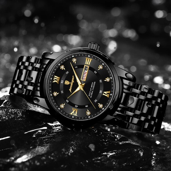 Poedagar Unique Men Black Leather, 2 ремінці — фото 3