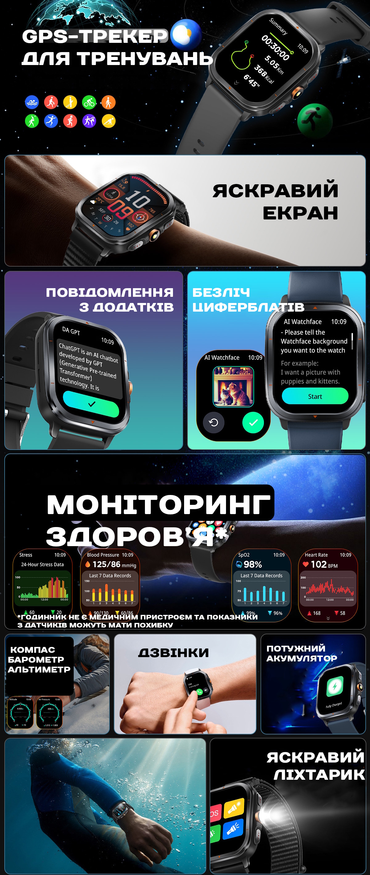 Умные смарт часы Smart Bavaro Nano Nylon, 2 straps