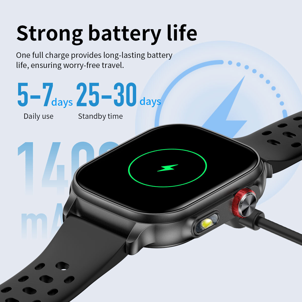 Smart Energy Rubber Black 5BAR, 2 ремінці — фото 8