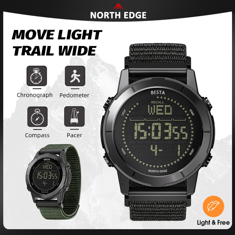 Мужские водостойкие тактические часы North Edge Besta Trail