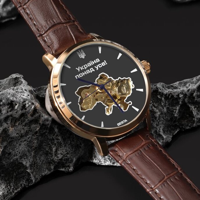 Besta Skeleton Gold Black Dial — фото 3
