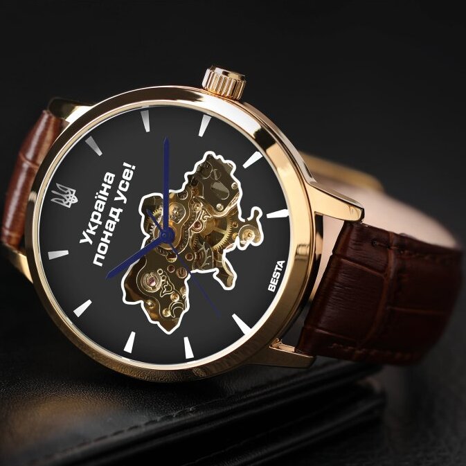 Besta Skeleton Gold Black Dial — фото 4