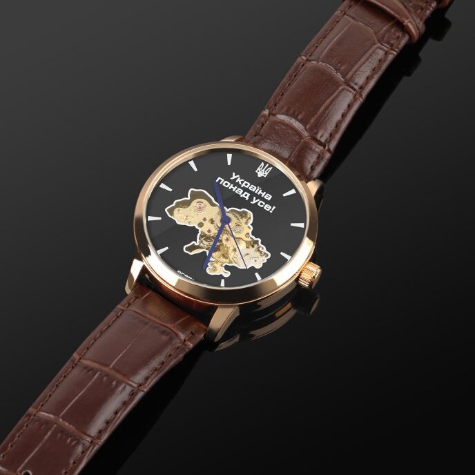Besta Skeleton Gold Black Dial — фото 5